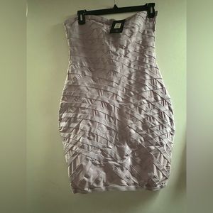 Fashion Nova lavender strapless party dress with tags